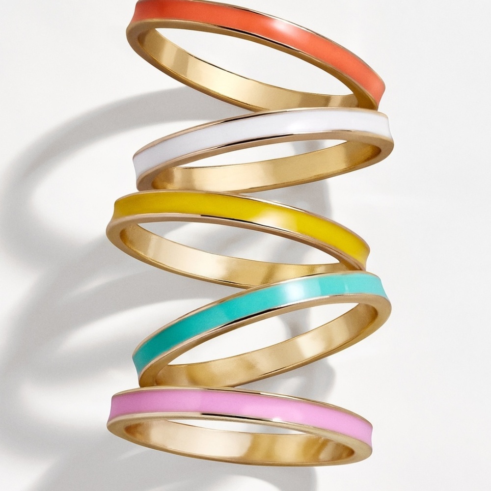 BaubleBar Nohea Rings Stackable Ring Set (Set of 5)